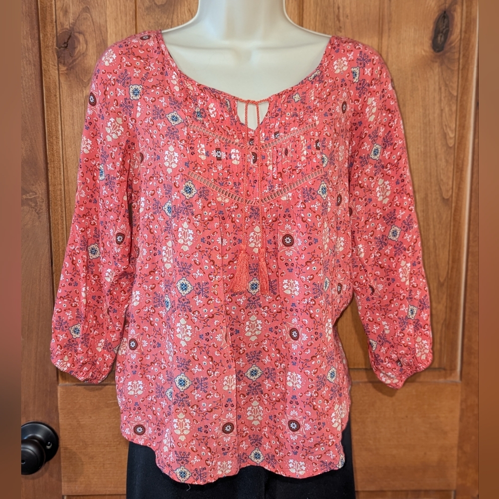 Mossimo Floral‎ Pink Women's Top